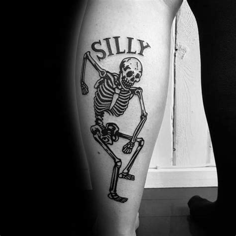 50 Dancing Skeleton Tattoo Ideas For Men - Moving Bone Designs