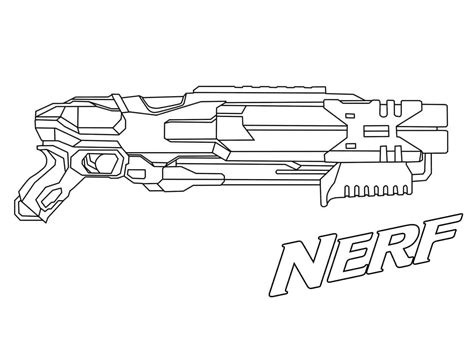 Nerf Shotgun coloring page - Download, Print or Color Online for Free