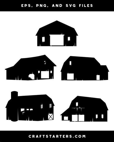 Old Barn Silhouette Clip Art