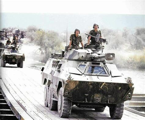 South African Ratel 90mm IFVs leaving Angola, 1988, for the last time ...