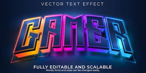 Free Vector | Gamer text effect