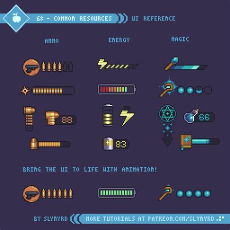 Tutorial 83 Projectiles Slynyrd On Patreon Pixel Art Games Pixel Art ...