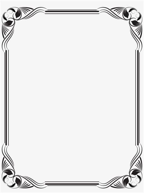 Download Stencil Borders For Paper - Black And White Frame Borders Design