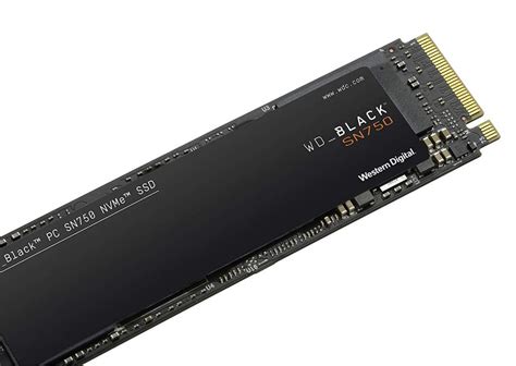 WD Black SN750 NVMe SSD with up to 2TB storage, integrated heat sink ...