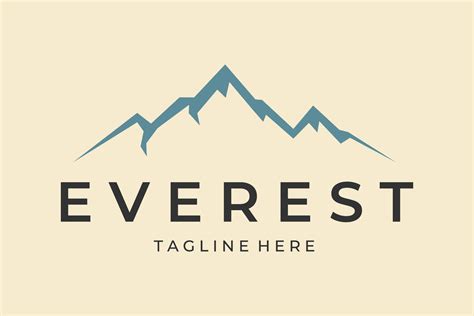 Everest Mountain Logo Vector Design Grafik Von HFZ13 · Creative Fabrica