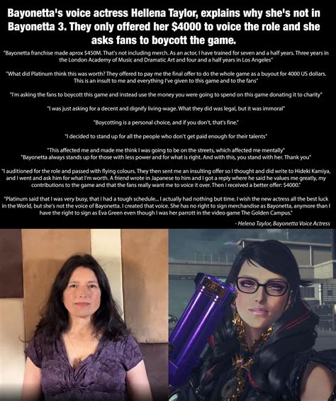 Bayonetta's voice actress Helena Taylor, explains why she's not in ...