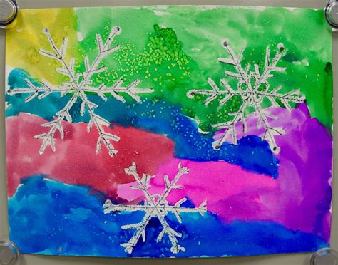 Watercolor Snowflakes 2.0 (3rd) - Art with Mrs. Nguyen