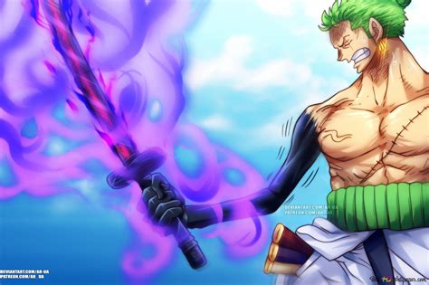 One Piece - Roronoa Zoro Haki Absorbed by Enma Sword 2K wallpaper download