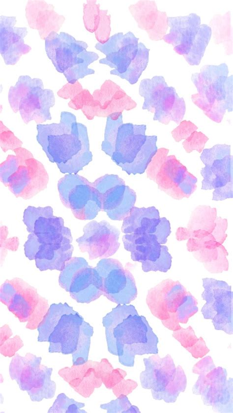 Pastel lilac lavender pink watercolour pattern iphone phone wallpaper ...