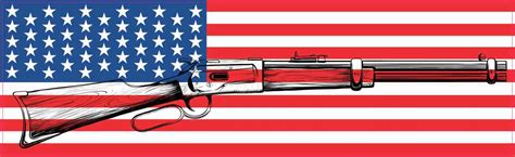 StickerTalk Rifle USA Flag Vinyl Sticker, 10 inches x 3 inches