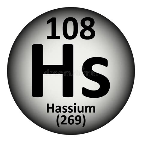 Periodic Table Element Hassium Icon Stock Illustration - Illustration ...