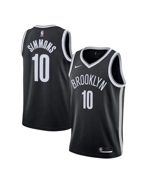 Nike Synthetic Ben Simmons Black Brooklyn Nets 2021/22 Swingman Jersey ...