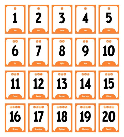 Free Printable Large Numbers 1-20