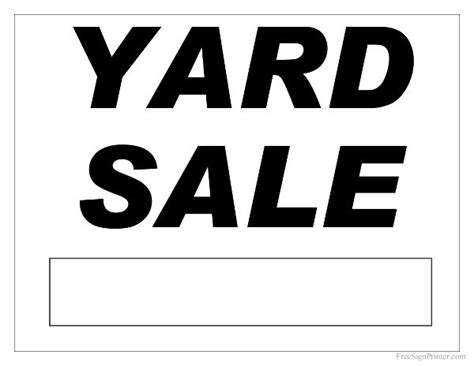 Free Printable Yard Sale Sign | Yard sale, Yard sale signs, Yard