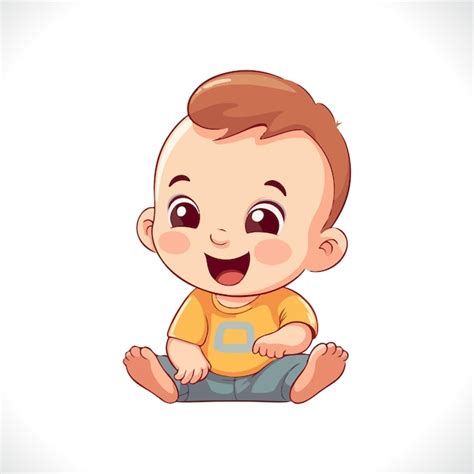 Premium Vector | Cute Baby Boy Cartoon Vector Illustration