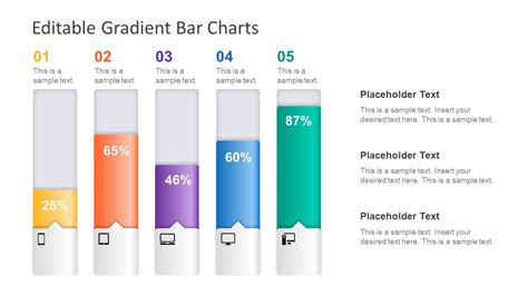 Editable Gradient Bar Chart for PowerPoint - SlideModel