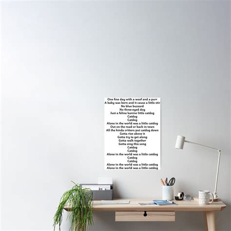 "Catdog - Theme Song Lyrics" Poster for Sale by martianart | Redbubble