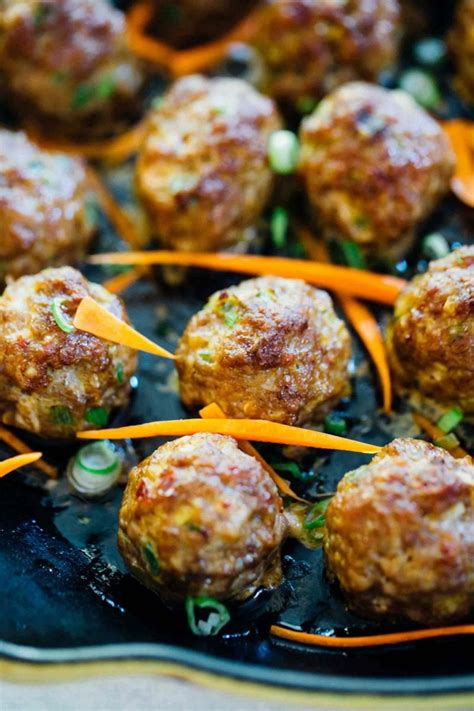 Asian Pork Meatballs - Easy Asian Meatballs for Rice or Noodle Bowls