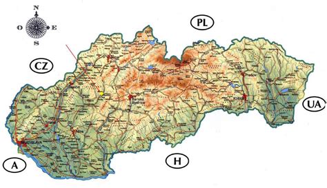 Slovensko hrady mapa - Mapa hradov na Slovensku (Východná Európa - Európa)