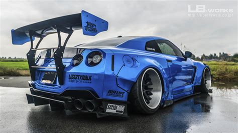 1:18 NISSAN GTR 35 Liberty Walk 2020 Blue Metallic ...