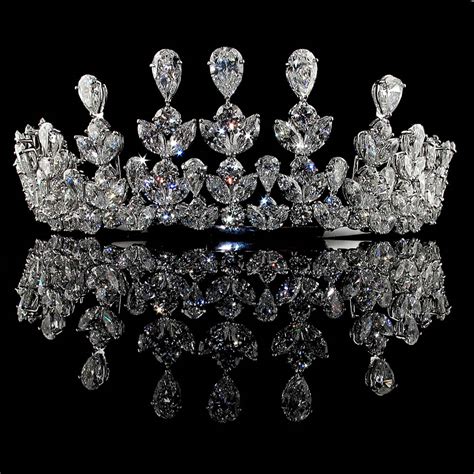 90.18ct Diamond Tiara in Platinum – Kantor Gems