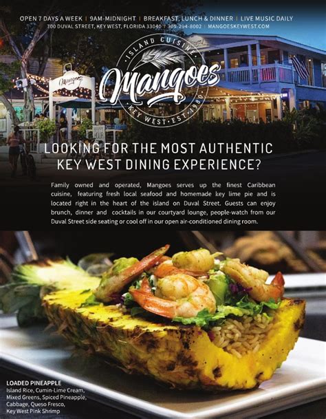 Mangoes, Key West – Best Key West Restaurant Menus – Key West, Florida