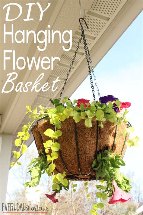 DIY Hanging Flower Basket - Everyday Shortcuts