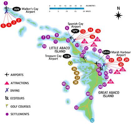 Abaco Bahamas Map - Bahamas Vacation Travel Guide