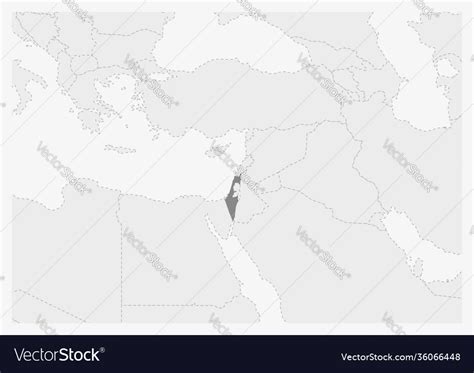 Black And White Middle East Map