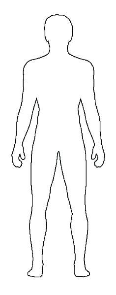 Human Body Outline Vector at Vectorified.com | Collection of Human Body ...