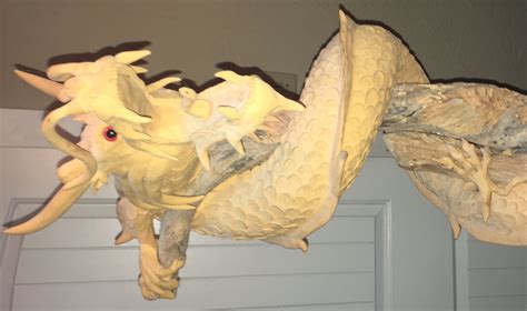 Large wood carved dragon statue | Collectors Weekly