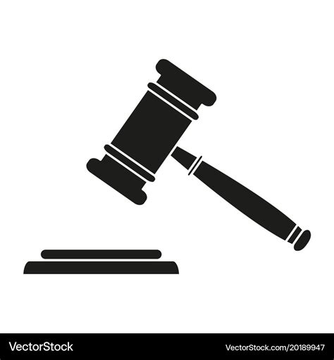 Judge hammer black icons Royalty Free Vector Image