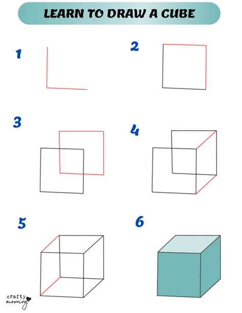 How to Draw a Cube (Step by Step) - Crafty Morning