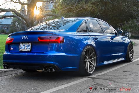 Audi S6 on VCS Solo V 2 pc Forged Wheels - Velos Designwerks - Forged ...