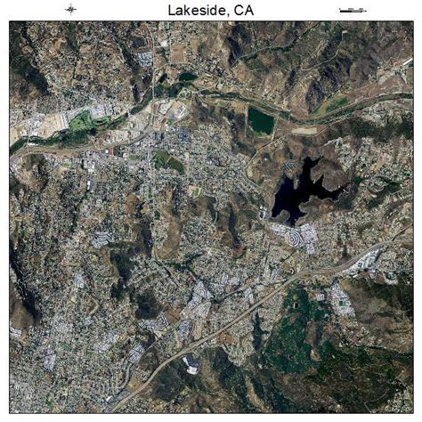 Aerial Photography Map of Lakeside, CA California