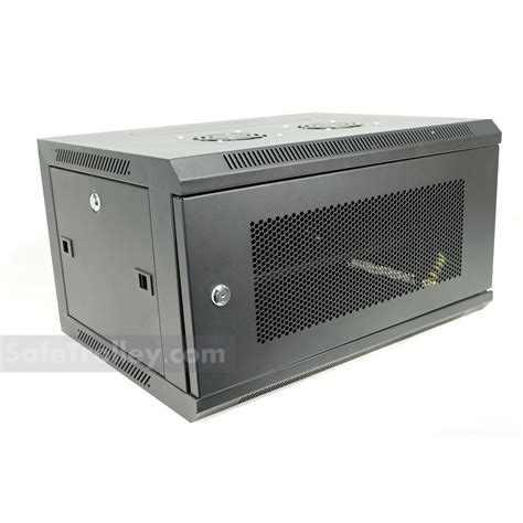 6U Wall Mount Server Rack W6406M Mesh Door - SafeTrolley