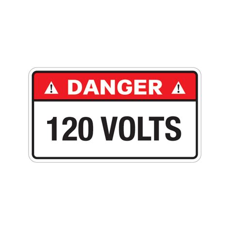 Printed vinyl Danger 120 Volts | Stickers Factory