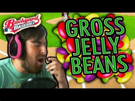 GROSS JELLY BEAN CHALLENGE - BACKYARD BASEBALL - YouTube