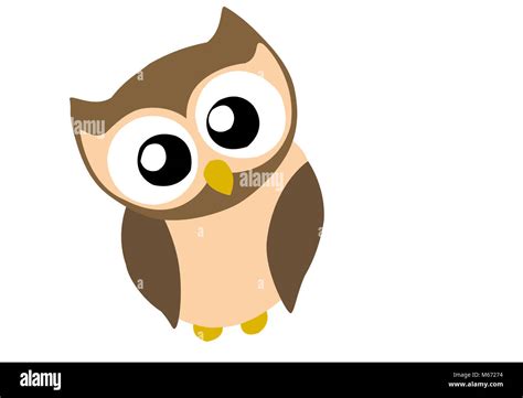 Cartoon big eyes owl hi-res stock photography and images - Alamy