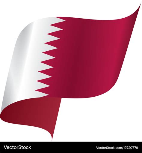 Qatar flag Royalty Free Vector Image - VectorStock