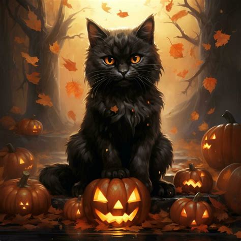 Halloween Black Cat Cute