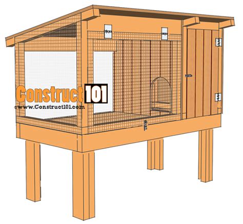 Rabbit Hutch Plans - Step-By-Step Plans - Construct101