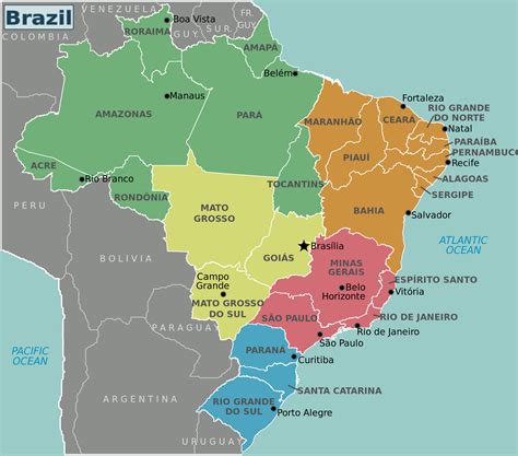 Large Map Of Brazil