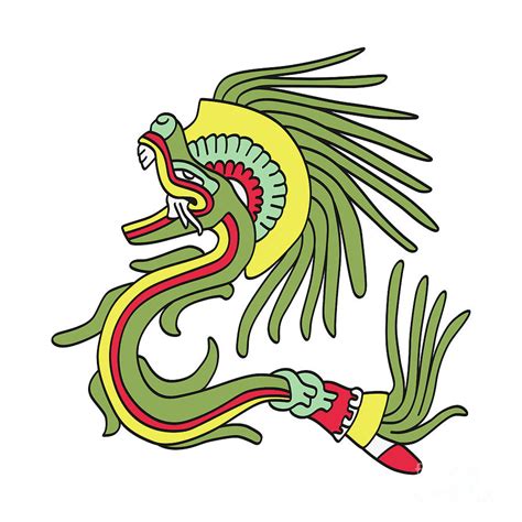 Quetzalcoatl, the feathered serpent, an Aztec god of the planet Venus ...