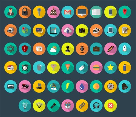 Free Flat Vector Icon set - - Fribly