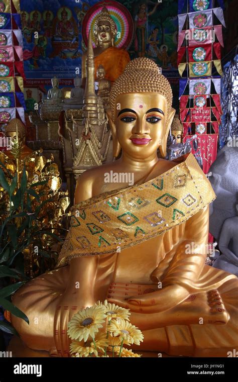 Buddha statue in a Khmer pagoda. Cambodia Stock Photo - Alamy