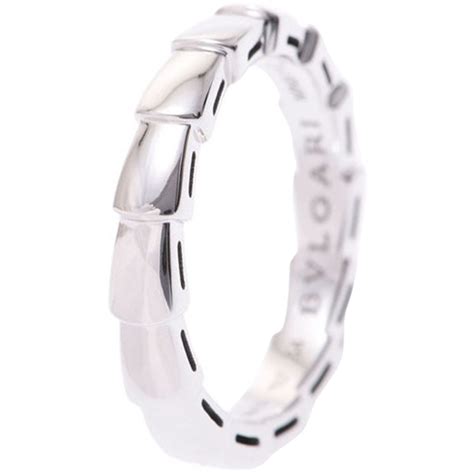 Bvlgari Serpenti 18K White Gold Wedding Band Ring Size 54 Bvlgari | TLC