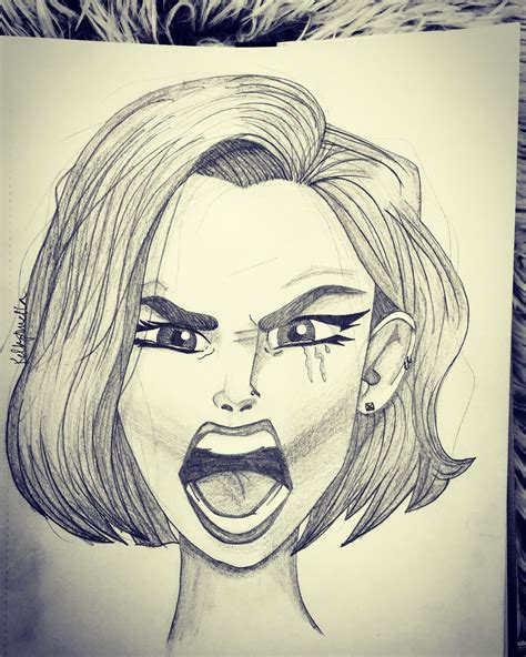 Angry girl sketch | Anger art, Girl face drawing, Sketches