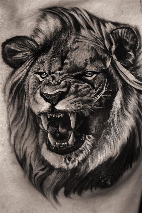 Angry Lion Tattoo Designs