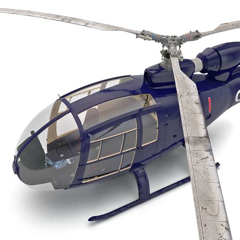 gazelle helicopter 3d model